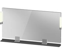 Espejo Duravit Sivida, cromo, 1330x36x650mm, luz superior, interruptor sensor, conexión a red, SV7425010490000, Color: Grafito mate