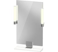 Espejo Duravit Sivida, cromo, 450x36x650mm, luz superior, interruptor sensor, conexión a la red, SV7420010180000, Color: Blanco Mate