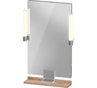 Espejo Duravit Sivida, cromo, 450x36x650mm, luz superior, interruptor sensor, conexión a la red, SV7420010550000, Color: Roble jaspeado