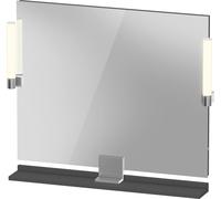 Espejo Duravit Sivida, cromo, 850x36x650mm, luz superior, interruptor sensor, conexión a red, SV7422010490000, Color: Grafito mate