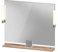 Espejo Duravit Sivida, cromo, 850x36x650mm, luz superior, interruptor sensor, conexión a red, SV7422010550000, Color: Roble jaspeado