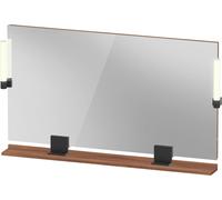 Espejo Duravit Sivida, negro diamante mate, 1250x36x650mm, luz superior, interruptor sensor, conexión a la red, SV74240BD790000, Color: Nogal mate