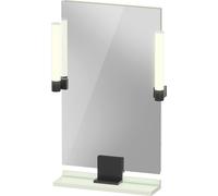Espejo Duravit Sivida, negro diamante mate, 450x36x650mm, luz superior, interruptor sensor, conexión a la red, SV74200BDHH0000, Color: Verde pálido mate