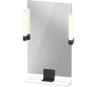Espejo Duravit Sivida, negro diamante mate, 450x36x650mm, luz superior, interruptor sensor, conexión a la red, SV74200BD180000, Color: Blanco Mate