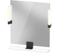 Espejo Duravit Sivida, negro diamante mate, 650x36x650mm, luz superior, interruptor sensor, conexión a la red, SV74210BD180000, Color: Blanco Mate