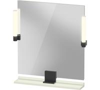 Espejo Duravit Sivida, negro diamante mate, 650x36x650mm, luz superior, interruptor sensor, conexión a la red, SV74210BDHH0000, Color: Verde pálido mate