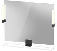 Espejo Duravit Sivida, negro diamante mate, 850x36x650mm, luz superior, interruptor sensor, conexión a la red, SV74220BD180000, Color: Blanco Mate