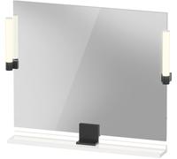 Espejo Duravit Sivida, negro diamante mate, 850x36x650mm, luz superior, interruptor sensor, conexión a la red, SV74220BD220000, Color: Blanco brillo intenso