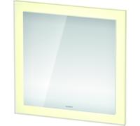 Espejo Duravit White Tulip App con iluminación LED, con calefacción de espejo, 750x750x50mm, aluminio blanco mate, WT7061000000000