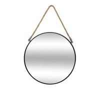 Atmosphera Espejo colgante Corde Metal con cuerda Negro Ø55 cm