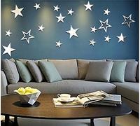 Espejo etiqueta engomada estrella calcomanía mural pared etiqueta engomada casa viviente habitación decoración desmontable Hermosa decoración Habitación de bebé