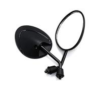 Espejo Extremo Manillar Espejos Retrovisores Universales para Motocicleta 8mm/10mm Espejo Convexo Rosca Ajustable para Scooter Dirt Bike Color Negro Espejos Moto(10mm Standard Pair)