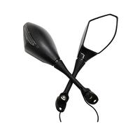 Espejo Extremo Manillar Moto Espejo Retrovisor De Señal Giro Integrado Para Motocicleta Con Luz Led Universal Para Bicicleta Calle Piezas De Repuesto(Black)