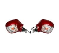 Espejo Extremo Manillar Moto Para Goldwing Gold Wing GL1800 GL 1800 2001-2017 Motocicleta Izquierda Y Derecha 1 Par De Espejos Retrovisores Con Señal Giro(Red clear)