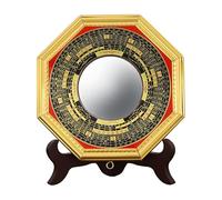 Espejo fengshui Bagua Brújula Tai Chi Phnom Penh espejo de ocho trigramas colgante artesanal convexo decoración de feng shui for el hogar espejo de ocho trigramas罗经太极金边八卦镜凹凸工艺品挂件家居风水摆件八卦镜/1233