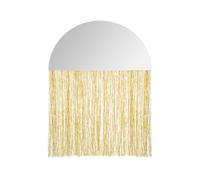 Espejo flecos cristal dorado34x25x0,3cm