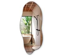 Espejo Forma Orgánica 35x80 cm Montaje en Pared para Baño Dormitorio Entrada Sala Pasillo Estilo Escandinavo para Colgar Ondulado Sin Marco Asimétrico Diseño Moderno Irregular Decoración del Hogar