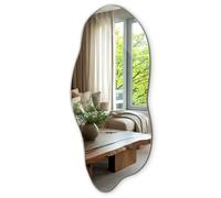 Espejo Forma Única 35x80 cm Montaje en Pared para Baño Dormitorio Entrada Sala Pasillo Orgánico para Colgar Artístico Mancha Ondulado Sin Marco Asimétrico Diseño Moderno Decoración del Hogar