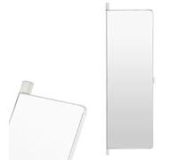 Espejo giratorio de longitud completa para armario, extraíble, ahorro de espacio, diseño plegable, ideal para dormitorios y vestidores, acabado elegante en color blanco