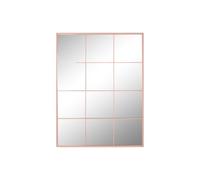 ESPEJO HIERRO CRISTAL 90X1X120 VENTANA ROSA PALO