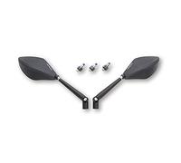 Espejo Highsider TOREZZO negro anodizado M10 x 1,25 mm con ABE, 1 par | Cabeza 150/80/35 mm, longitud vástago 110/140 mm, aluminio, homologación E, adaptador rosca izquierda compatible Yamaha