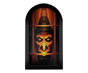Espejo Holograma de brujas de halloween - Fantasía Arte de pared tridimensional Accesorios atmósferas espeluznantes | Hogar Decoración Dormitorio cocina Dormitory escuela apartamento