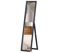 Espejo HOMCOM de pie y de pared, espejo rectangular de cuerpo entero para vestidor, sala de estar pequeña. 37l x 37P x 154H cm negro