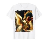 Espejo Inner Duality Angel Demon, diseñador renacentista Camiseta gráfica económica, Hombre, Blanco, L