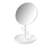 Espejo joyero Giratorio Blanco de plástico de 17x16x29 cm