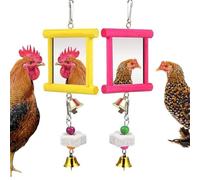 Espejo Juguete para Gallinas, Juguetes para Picotear Y Estimular El Pico De Gallinas, Alivio del Aburrimiento Seguro Y Entretenimiento para Jardín Patio O Granja