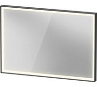 Espejo L-Cube de Duravit con iluminación, angular, 1000x700x67mm, aluminio grafito mate, LC7382049490100, Versión: con calefacción de espejo