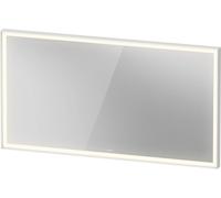 Espejo L-Cube de Duravit con iluminación, angular, 1300x700x67mm, aluminio blanco mate, LC7388018180100, Versión: con calefacción de espejo