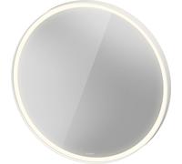 Espejo L-Cube de Duravit con iluminación, redondo, LED 24W, 900x900x67mm, aluminio blanco mate, LC7376018180100, Versión: con calefacción de espejo