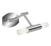 Espejo Lámpara Luz LED Baño Con Articulación Ajustable Cromo Brillante