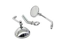 Espejo lateral 8mm 10mm Motorcycle Back View Mirror Round Shape Rearview Side Mirrors For Y&AMAHA MT-07 MT-09 MT-10 FZ1 FZ8 For X&max For NMAX(Silver)