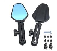 Espejo lateral ajustable Espejo Retrovisor Plegable Universal Espejo HD Para Espejos Laterales Motocicleta Para Street Dirt Quad Bike(Blue glass)