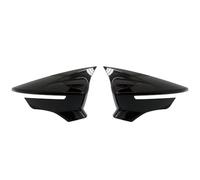 Espejo lateral carcasa 2x Cubiertas Espejo Ala Para Asiento Para Leon MK3 .5 5F ST FR Para Cupra 2013-2019 Cubierta Caja Retrovisor Negro Brillante/fibra Carbono