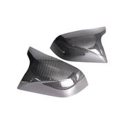 Espejo lateral carcasa Cubierta De Espejo Retrovisor Lateral, Patrón Fibra Carbono, Reemplazo Negro Para Modelo 3, M3 2017-2023, Tapas Negras Brillantes