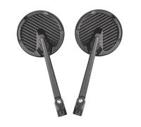 Espejo Lateral Convexo Universal M8 M10 Aleación Aluminio Motocicleta | Retrovisores Manillar Moto Scooter Fibra Carbono Cruiser Moto Resistente A Impactos
