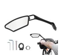 Espejo lateral de bicicleta universal ajustable giratorio resistente a los | Espejo retrovisor de manillar de cristal para fijar, para bicicleta de calle carretera montaña ciudad campus parque autopista