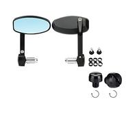 Espejo lateral Espejos Laterales Universales Para Motocicleta De 360 grados Girados 7/8 22mm Para TIGER 800xc De Extremo De Manillar BONNEVILLE T100(2x 10mm clockwise A)