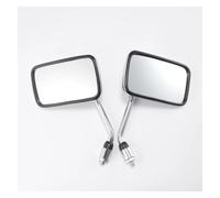 Espejo Lateral Moto Espejos Retrovisores De Motocicleta Con Carcasa ABS Varilla Metal Rectangular Universal 10mm Cromado Antivibración