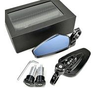 Espejo lateral Motorcycle Rearview Side Mirror Handlebar End Mirrors For AK550 For Y&AMAHA R6 Z1000 Z900 Cb400 For Gsxr 600 750 1000(Blue Lens)