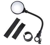 Espejo lateral para manillar, gancho con la bicicleta en el borde de la bicicleta, resistente a los arañazos, protección de seguridad de gran angular amortiguador para amantes del ciclismo