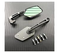 Espejo lateral Para Scooter E-Bike Negro Carbono Azul Motocicleta Espejo Retrovisor Giratorio HD Vision Espejos Laterales M8 M10 Espejo De Extremo Del Manillar(2)