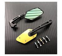 Espejo lateral Para Scooter E-Bike Negro Carbono Azul Rojo Oro Plata Motocicleta Espejo Retrovisor Giratorio HD Vision Espejos Laterales 8mm 10mm(3)