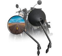 Espejo lateral redondo para motocicleta, espejo lateral ajustable de 360°, espejo universal de 10 mm, espejo lateral cromado para manillar de motocicleta, scooter, motocicleta eléctrica, Ve&Spa