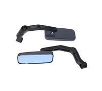 Espejo lateral Universal 8mm/10mm Lado De Motocicleta Espejo De Cristal Azul Scooter E-Bike Espejos Retrovisores Electrombile Espejo Convexo Lateral Trasero(Serpentine)