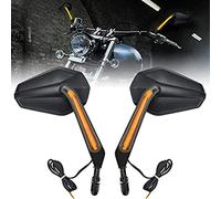 Espejo Lateral Universal para Manillar De Motocicleta con Señal Giro para Sportster para Dyna para Road King para Street Glide