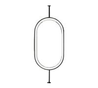 Espejo LED giratorio de 360° de doble cara, montado en la pared, 3 colores, regulable, perfecto para salas de estar, dormitorios, vestidores, color negro, 60 x 120 cm